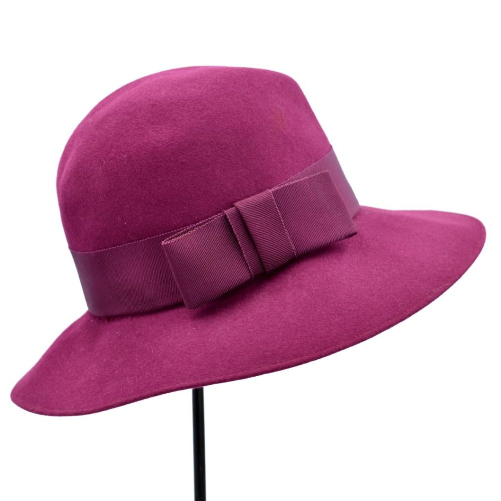 Christian Dior Fedora Burgundy Hat